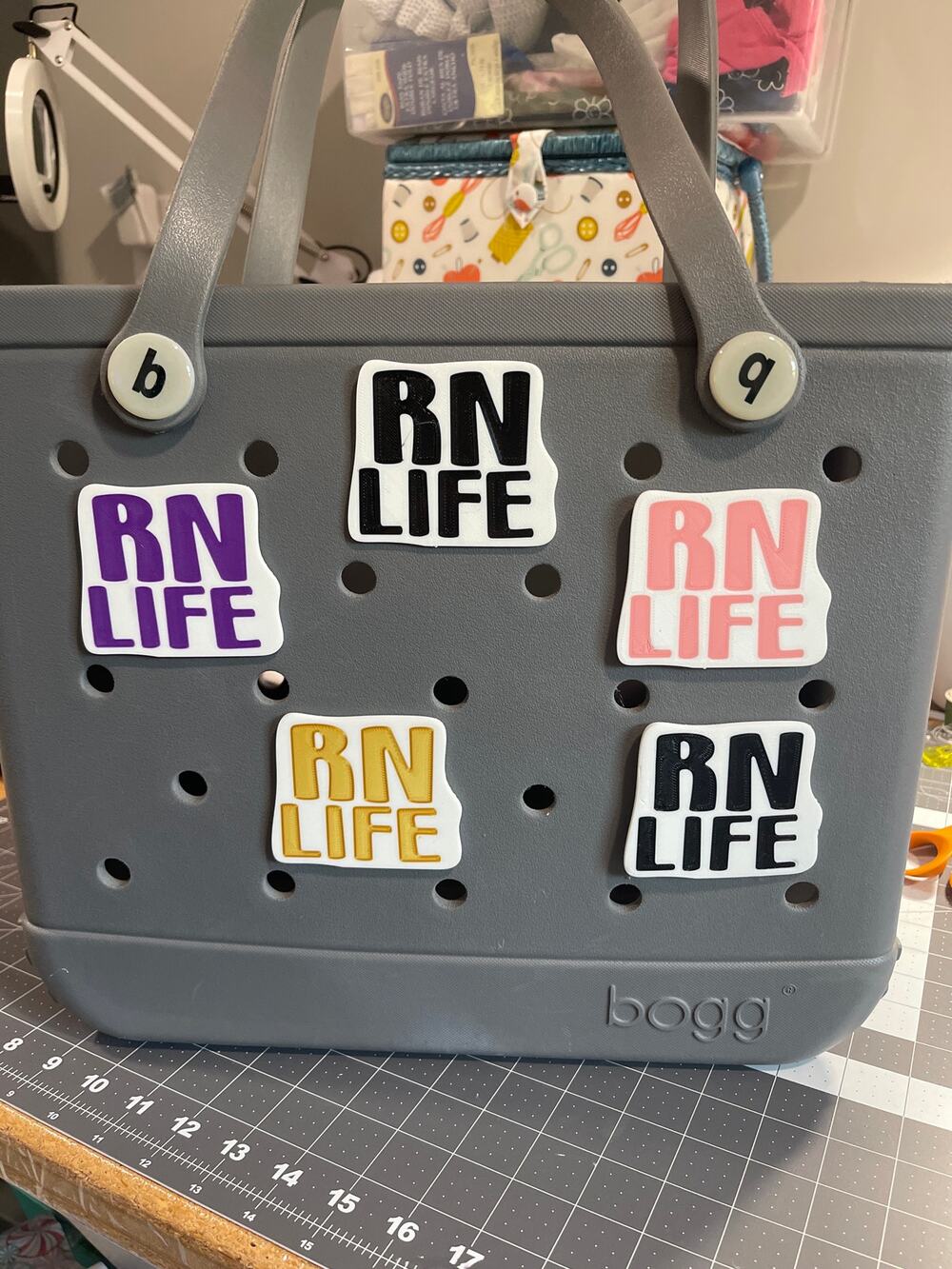Lot of 5 Slightly Imperfect RN Nurse Themed Bogg Bag Charms